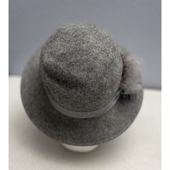 Vintage Lancaster Designer Wool Gray Fedora Hat 11" W Accessory Felt WPL 4384 - Picture 16 of 16